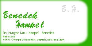 benedek hampel business card